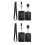 2Set Porta Tessere Nero PU Con E Gancio Retrattile Resistente 7