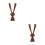 2Pcs Compact Handmade Wooden Bunny Ornaments for Easter Decoration 9