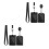 2Set Porta Tessere Nero PU Con E Gancio Retrattile Resistente 5