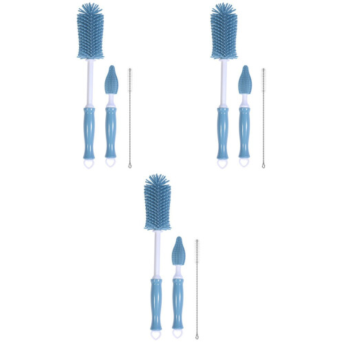 3Sets Keukenborstel Siliconen Met Pacifier En Rietjes 2