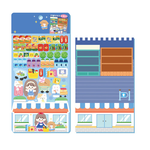 Interactive Sticker Play Kit, Easy and Interactive Learning Tool with Peel Stick and Create Magic, Reusable Sticker Activity Pad for Storytelling, 2