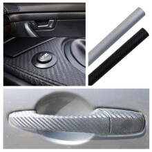 3St Zelfklevende Carbon Fiber Vinyl Wrap Auto Zwart Waterdichte Film
