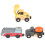 4Sets Kinderspeelset Bouwmodellen Plastic Vrachtwagens Educatief Speel 3