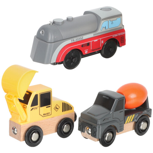 4Sets Kinderspeelset Bouwmodellen Plastic Vrachtwagens Educatief Speel 1