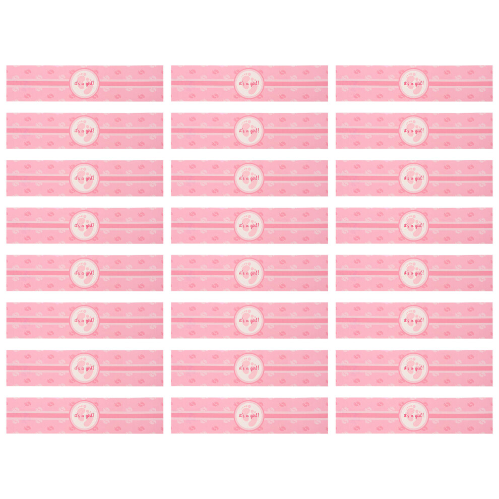 72Szt Samoprzylepne Naklejki Baby Gender RóżOwe Na PrzyjęCia W Domu-image