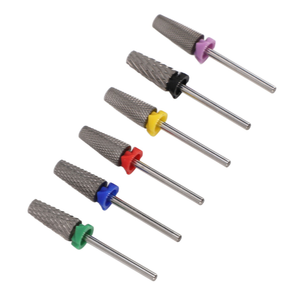 6pcs Nail Drill Bits Set for Precise Gel Nail Removal and Polishing