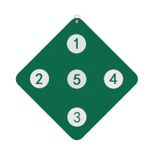 Fencing Target Practice Wall Mounted 12.99 X 12.99 Inches Five Bulls Eye Design Dark Green Child And Adult Fencers