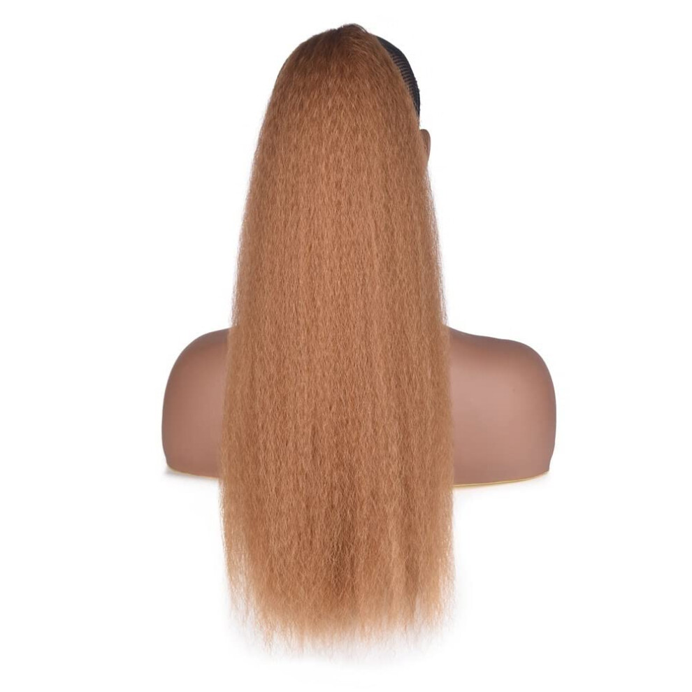 Unisex Hair Chignon Ponytail Synthetic Curl Hair Color D 26 Inch Extension Messy Bun