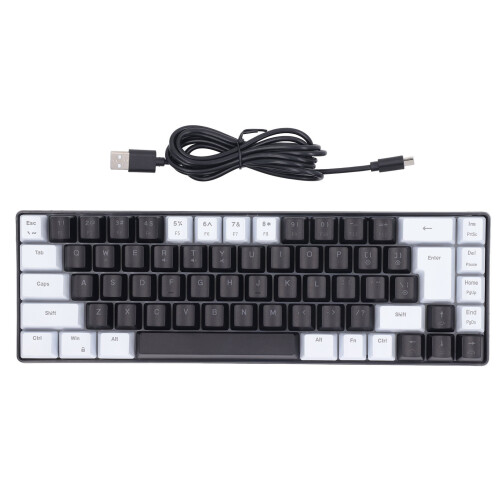 Membrane Gaming Keyboard 68 Keys RGB Backlit USB Win System Black 1