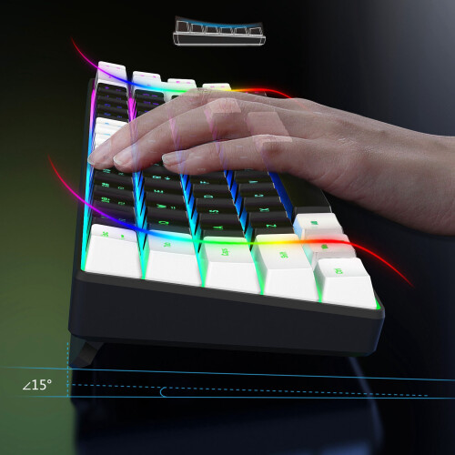 Membrane Gaming Keyboard 68 Keys RGB Backlit USB Win System Black 2