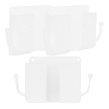 9Stk Weißer Wandhalter Für Fernbedienung Und Handy Im Wohnbereich