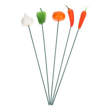 25Stk Mehrfarbige Pflanzstäbe Garten Deko Realistische Lebensmittel