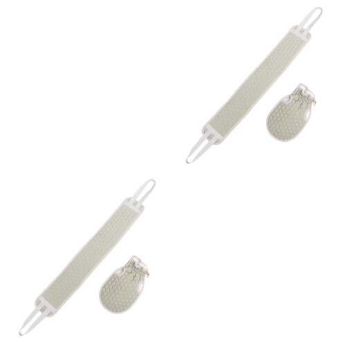 4Stk Badehandtuch Duschtuch Mit Handschlaufe Weich Grau 2
