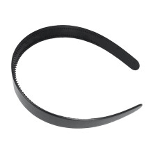 60Stk Schwarzer Geriffelter Kunststoff Haarreif Haaraccessoire