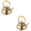 2Stk Desktop Gold Mit Holzgriff 6