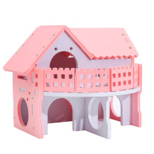 3Stk Hamster Holz Pink Mit Schlafnest Und Kletterspaß