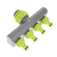 4Stk 4- Schlauchverteiler Gelb ABS Für Garten Anschluss