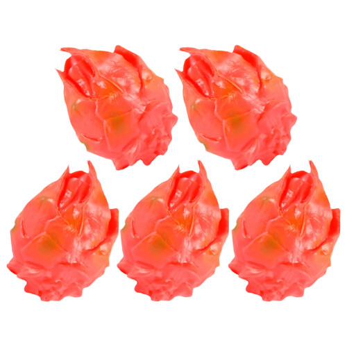 15Stk Realistisches Mini Pitaya Modell Rote PVC 2