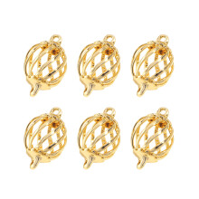 12Stk DIY Schmuckanhänger Gold Metall - Laternenform Für