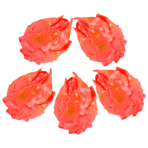 15Stk Realistisches Mini Pitaya Modell Rote PVC 1