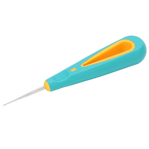 Silicone Handle Steel Awl For Racket Stringing, Badminton Tennis Racket Stringing Tool, Green Handle Style