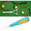 Silicone Handle Steel Awl For Racket Stringing, Badminton Tennis Racket Stringing Tool, Green Handle Style 3