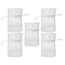 10Ud Bolsas Blancas De Organza Para Regalo Uso Decorativo Y Joyería