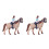 2Pièces Modèles Chevaux Colorés Décor Maison Jeu DIY 3