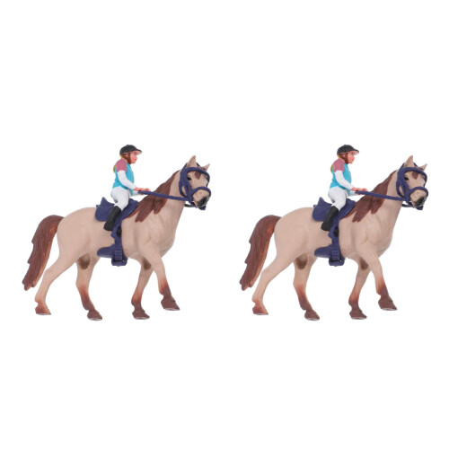 2Pièces Modèles Chevaux Colorés Décor Maison Jeu DIY 2