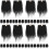 96Jgo Barbas Negras Artificiales Con Bolas De Madera Para DIY 7