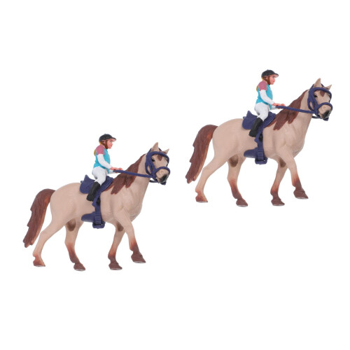2Pièces Modèles Chevaux Colorés Décor Maison Jeu DIY 1