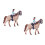 2Pièces Modèles Chevaux Colorés Décor Maison Jeu DIY 7