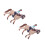 2Pièces Modèles Chevaux Colorés Décor Maison Jeu DIY 4