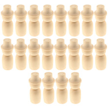 60Ud Muñecas Peg De Madera Sin Acabado Para Manualidades Beige