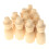 60Ud Muñecas Peg De Madera Sin Acabado Para Manualidades Beige 2