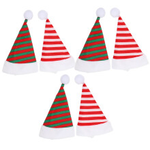12Ud Mini Gorras Navideñas Para Utensilios Y Decoración Festiva