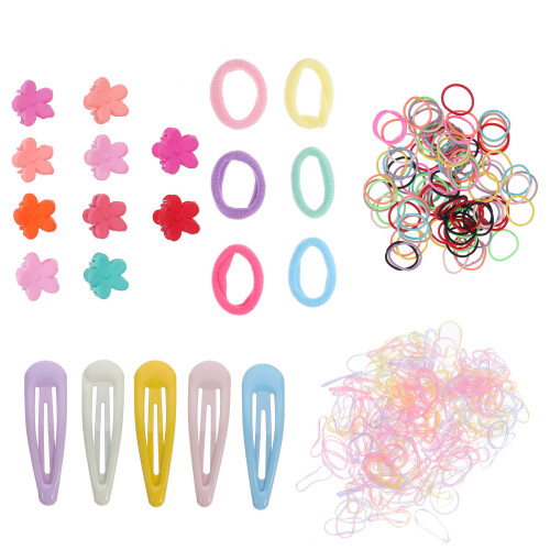 1130Ud Accesorios Multicolor Para Niñas Coleteros Y Clips Resistentes