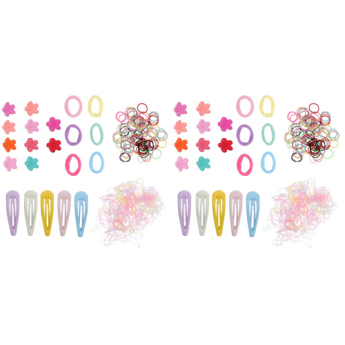 1130Ud Accesorios Multicolor Para Niñas Coleteros Y Clips Resistentes 1