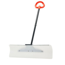 Pá de Neve 76,2 cm-Duoku-Push com Cabo Ergonômico-Lâmina em Plástico Resistente-Pá de Remoção de Neve com Cabo Removível