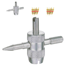 8Ensembles Outils Valve Pneu 4-En-1 Acier Cuivre Réparation