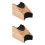 2Pièces Support Instrument Bois Beige Repose-Manche Guitare Stable 7