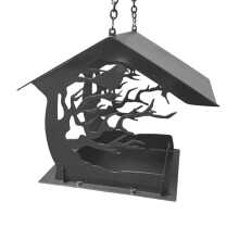 Large Capacity Bird Feeders Treehouse Shaped Tray Birdwatching