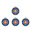 4Pcs Durable ABS Targets for Kids Home Practice Games 8