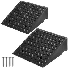 Rampa de Acera Robusta-Duoku- Altura 18 cm- Lote de 2- Rampas Antideslizantes- Carga 3,175 Toneladas