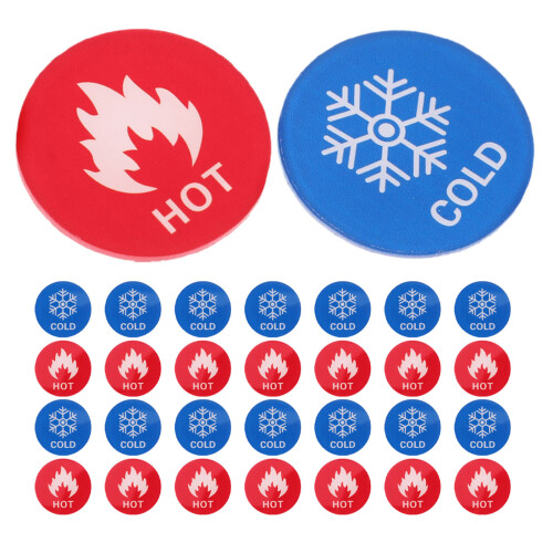 80Pairs Durable Acrylic Hot Cold Water Indicator Labels Self-Adhesive 2