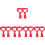 10Pcs Red Cotton Neckerchief Comfortable Accessory 7