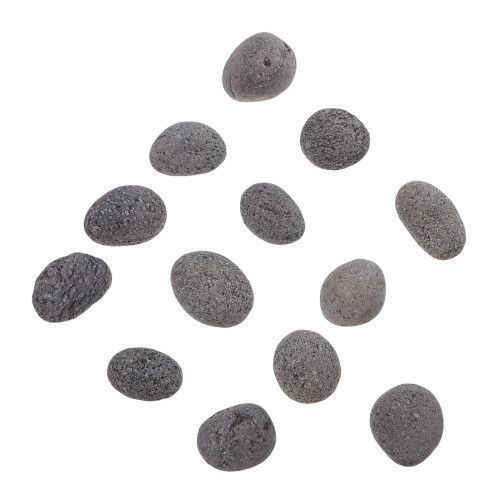 2Pcs Durable Grey Lava Rocks for Fire Pit Table and Outdoor Fireplaces 2