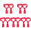 10Pcs Red Cotton Neckerchief Comfortable Accessory 4