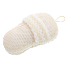 3Stk Kreativer Beiger Badeschwamm, Slipper Design, Und Effektiv