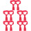 10Pcs Red Cotton Neckerchief Comfortable Accessory 8